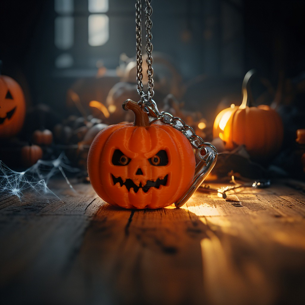 3D-gedruckter Halloween Kürbis mit Öffnung für LED Teelichter – Dekofigur von 3Drucke3D